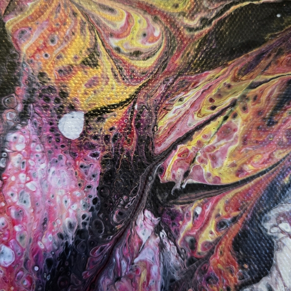 HANDCRAFTED Abstract Floral Painting HANDPAINTED & HANDMADE Wall Art Decor 15x30 - Picture 16 of 17